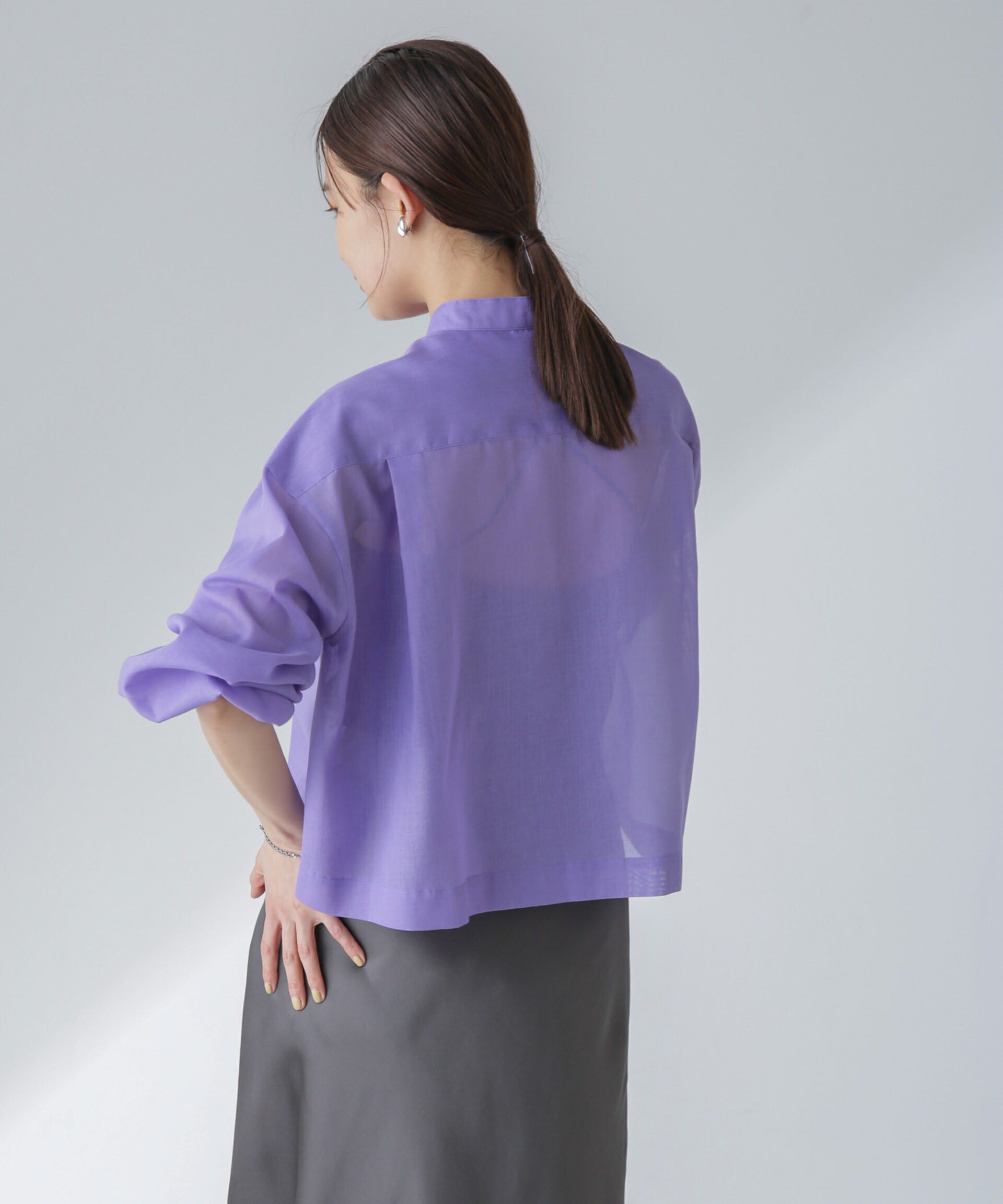 nano･universe「タックスリーブシアーポケットシャツ」|シャツ・ブラウス|