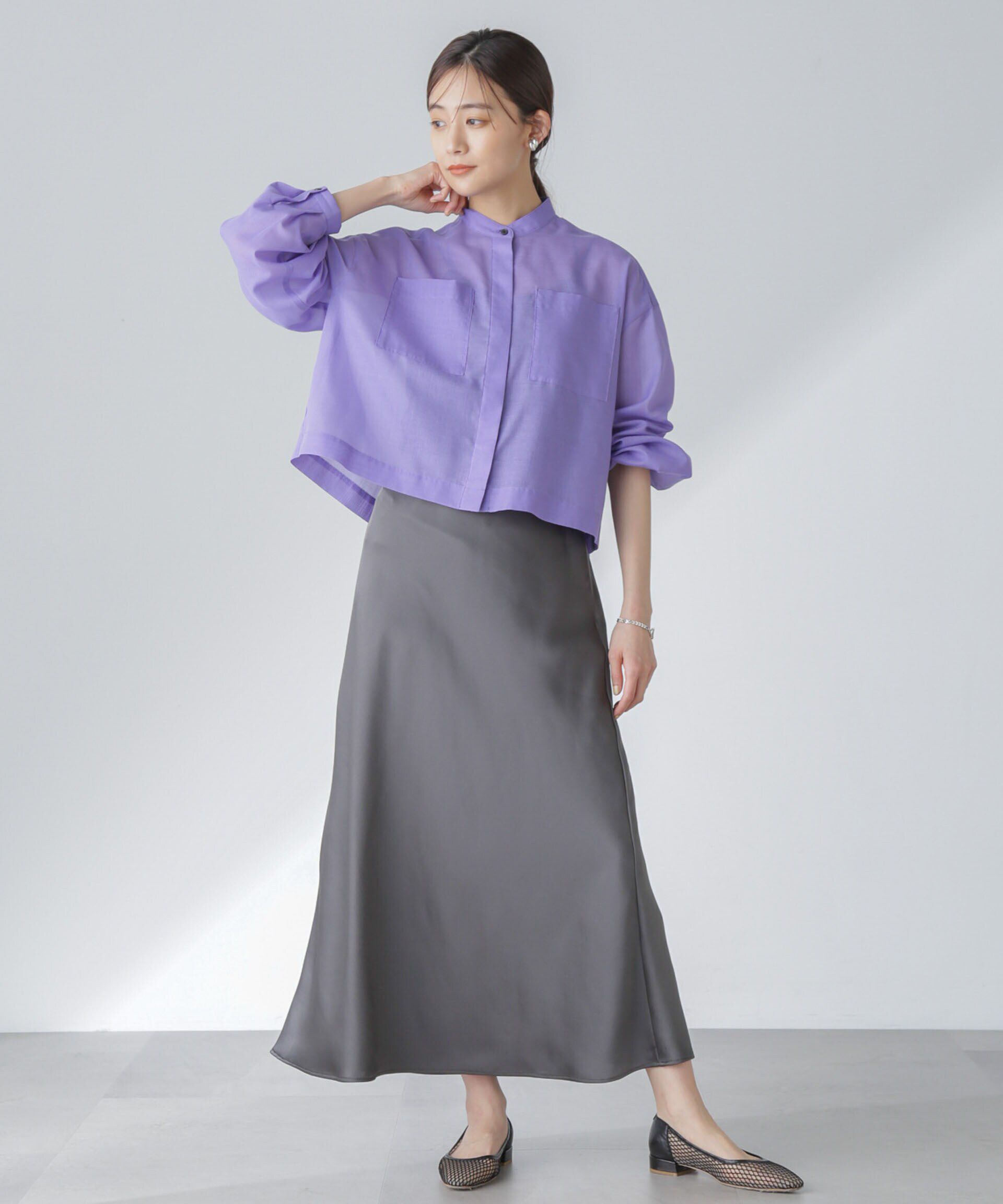 nano･universe「タックスリーブシアーポケットシャツ」|シャツ・ブラウス|