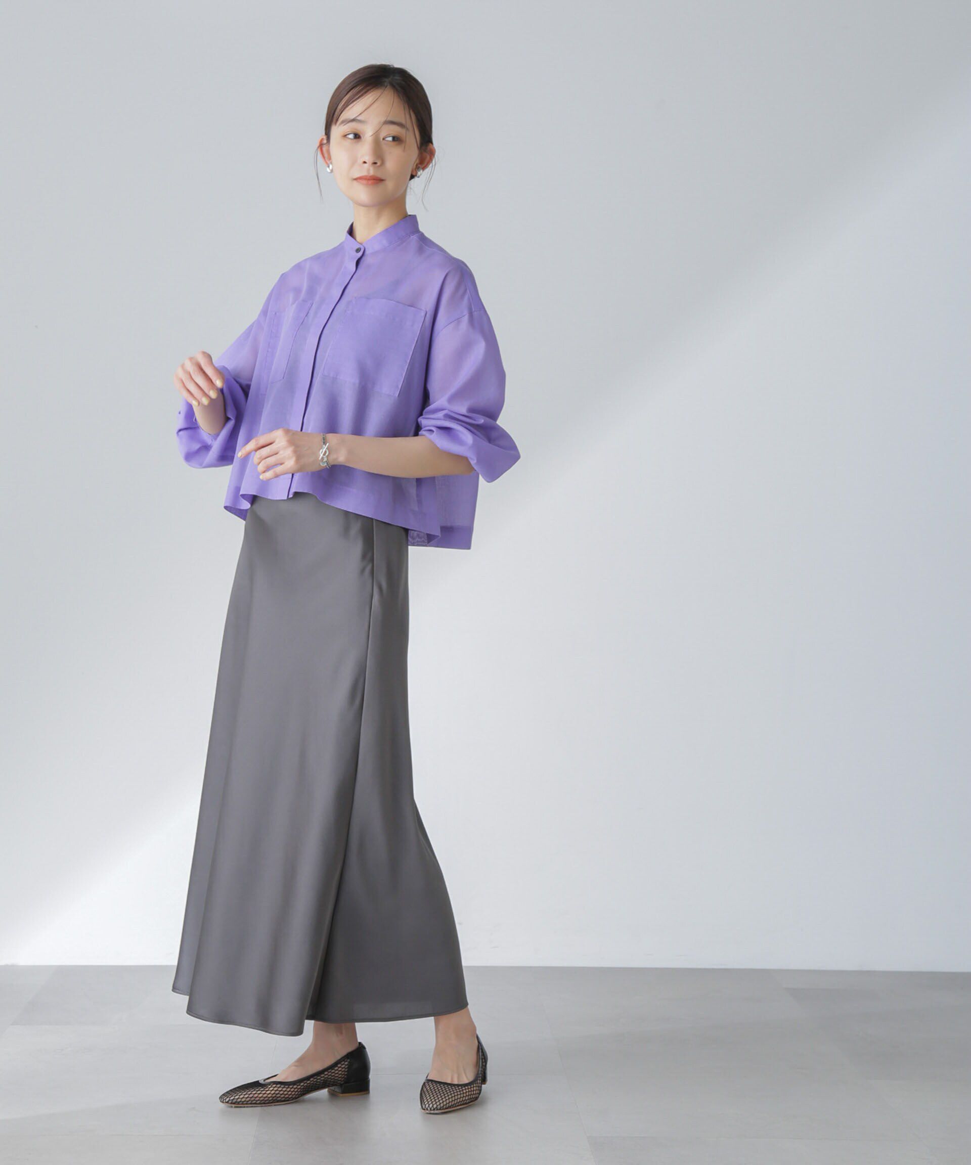 nano･universe「タックスリーブシアーポケットシャツ」|シャツ・ブラウス|