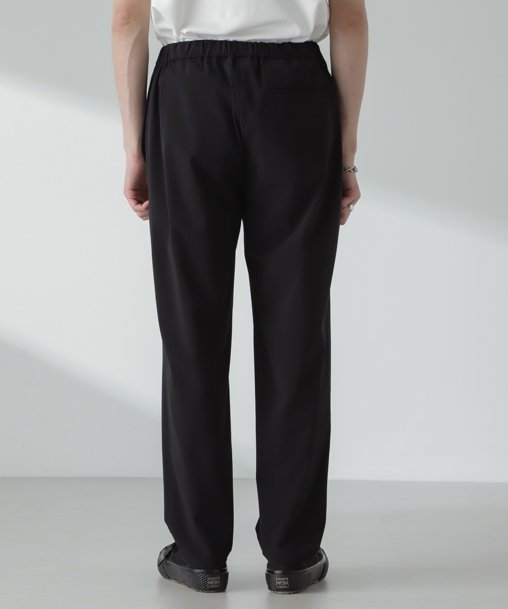 nano･universe「ストレッチハイゲージトリコットイージーパンツ(セットアップ可)」|チノ|