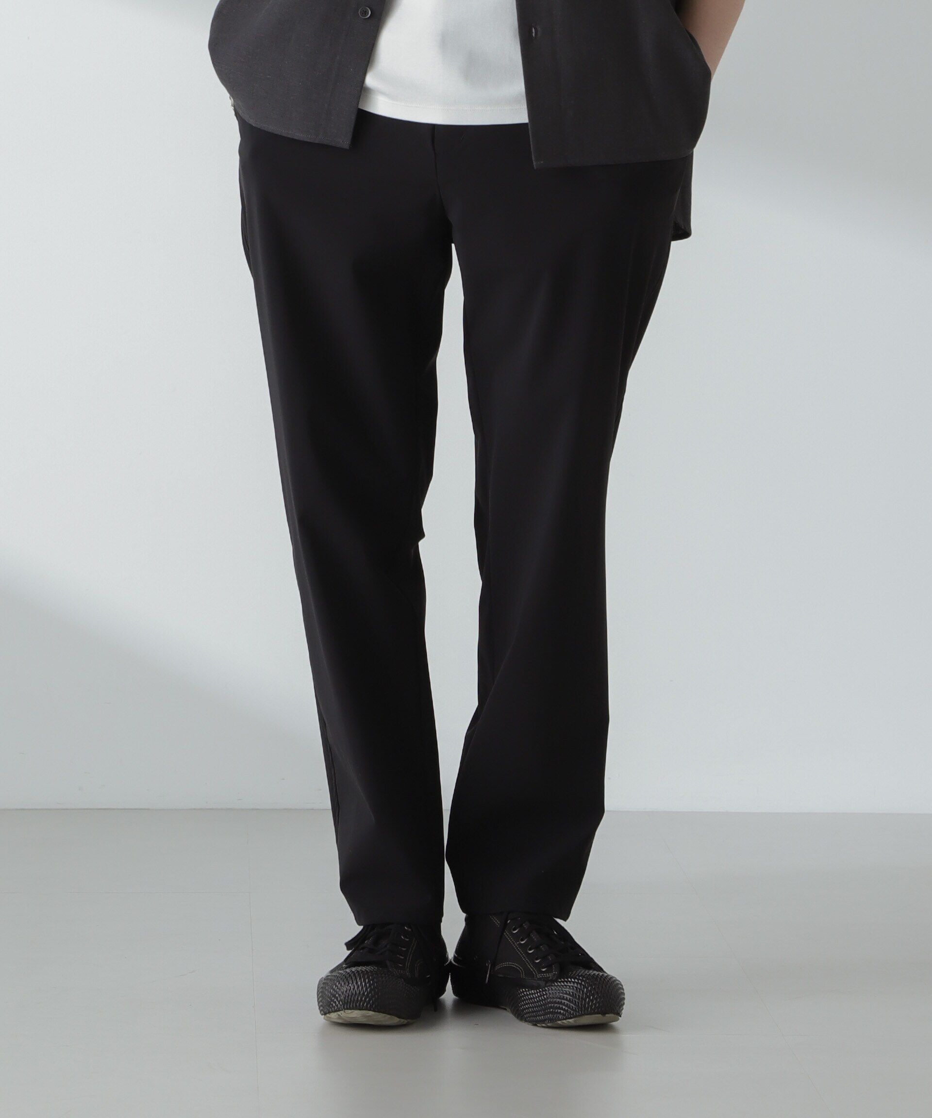 nano･universe「ストレッチハイゲージトリコットイージーパンツ(セットアップ可)」|チノ|