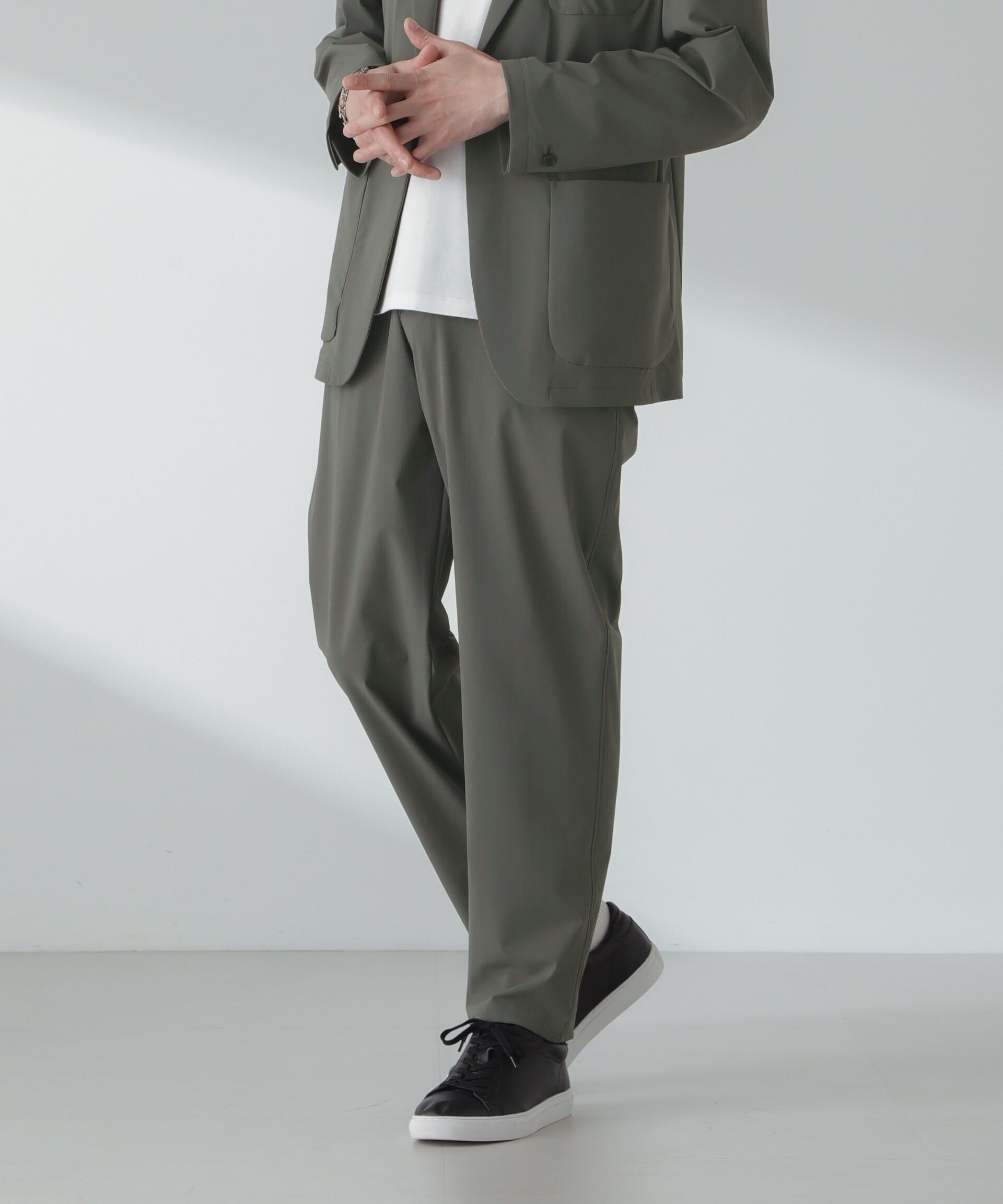 nano･universe「ストレッチハイゲージトリコットイージーパンツ(セットアップ可)」|チノ|