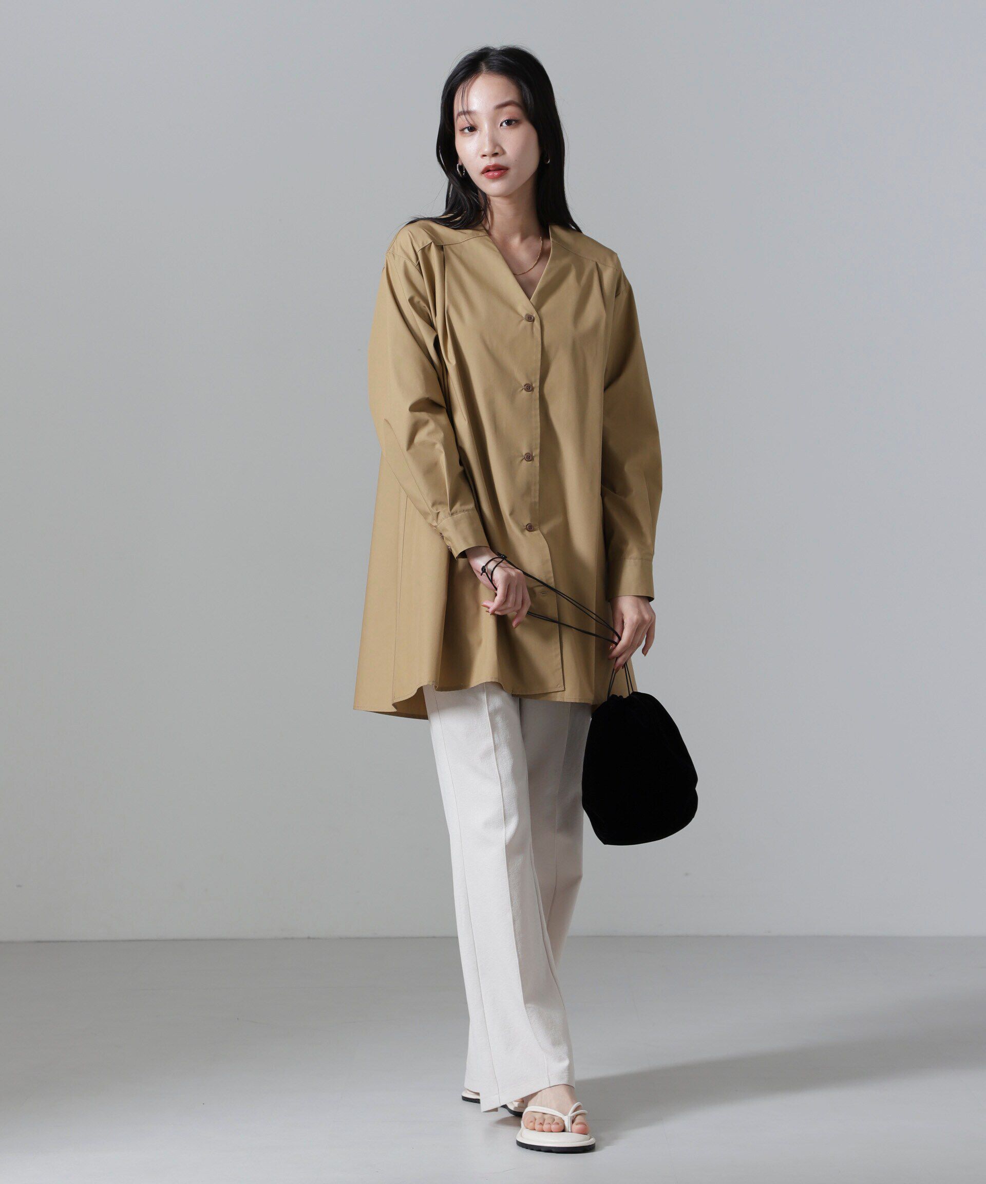 nano･universe「AラインVネックチュニックワンピース」|ワンピース|