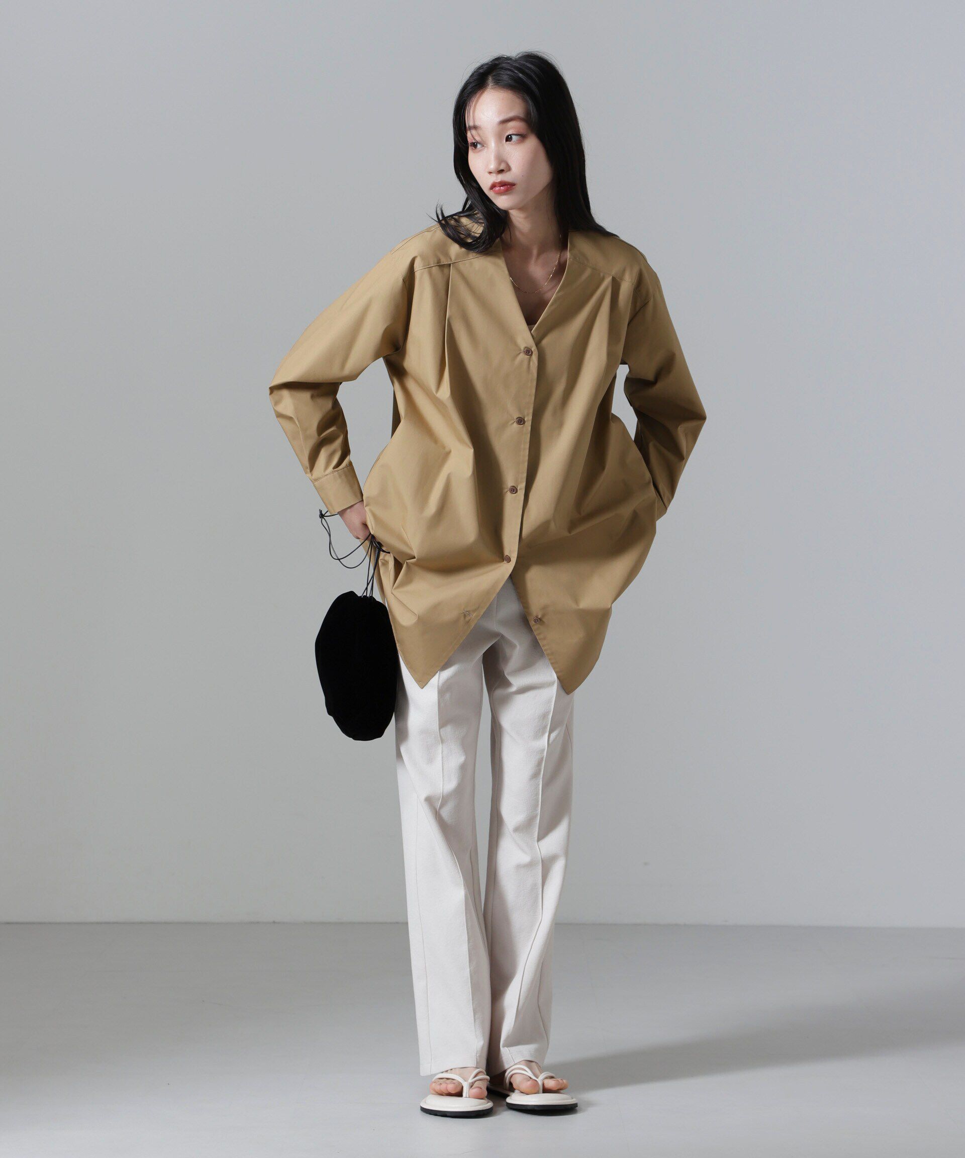 nano･universe「AラインVネックチュニックワンピース」|ワンピース|