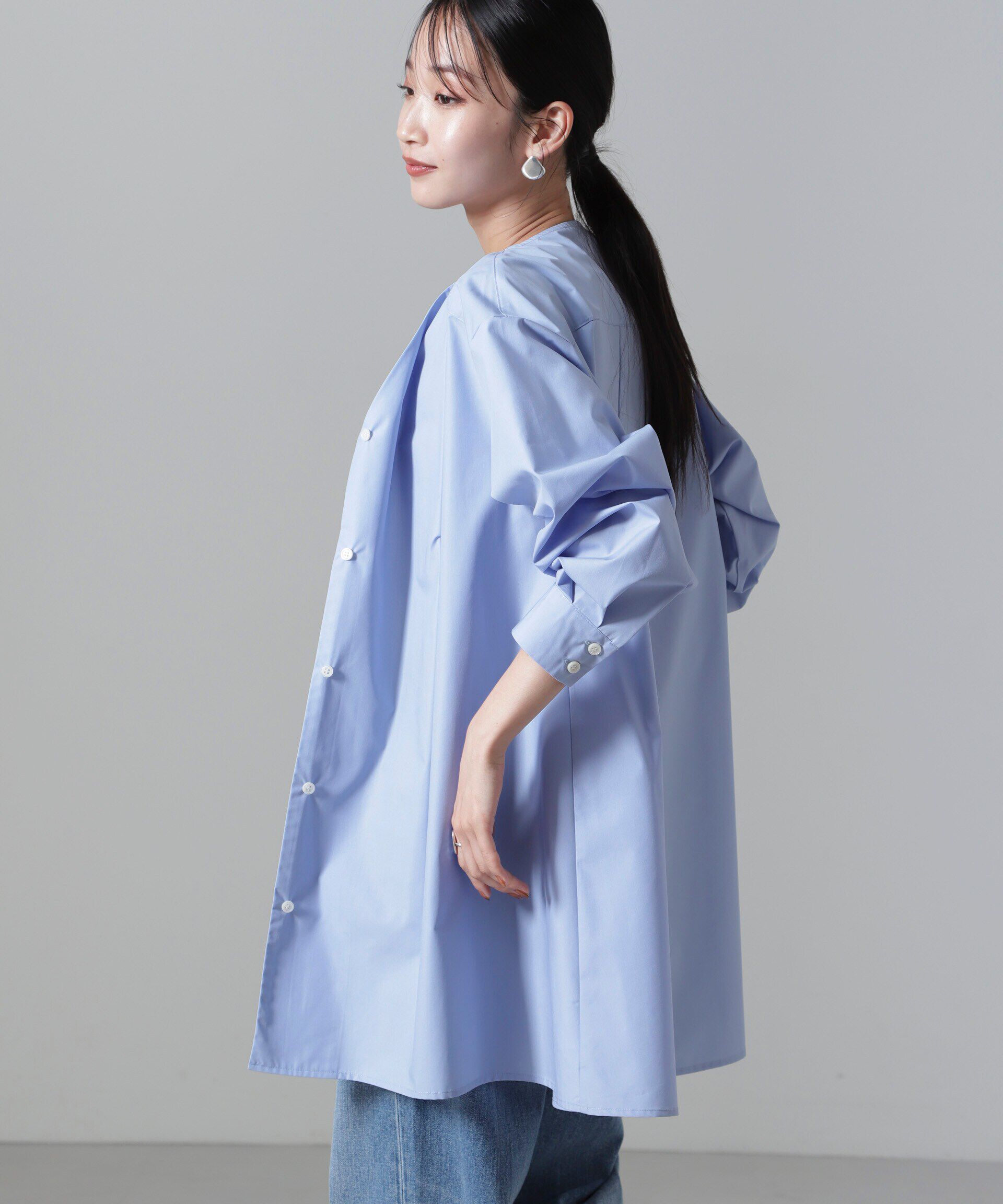 nano･universe「AラインVネックチュニックワンピース」|ワンピース|