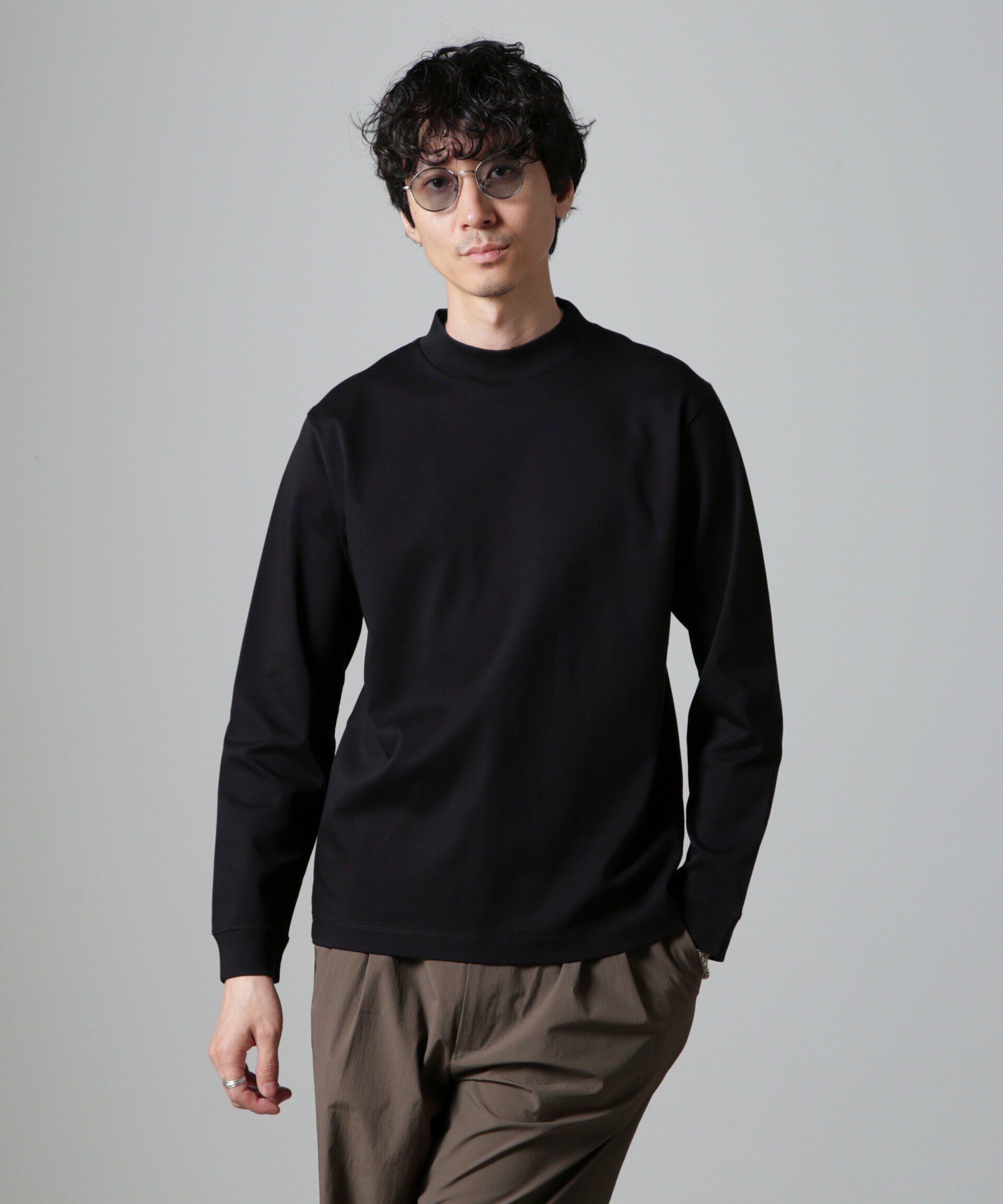 nano･universe「アンチスメルモックネックTシャツ 長袖」|Tシャツ・カットソー|