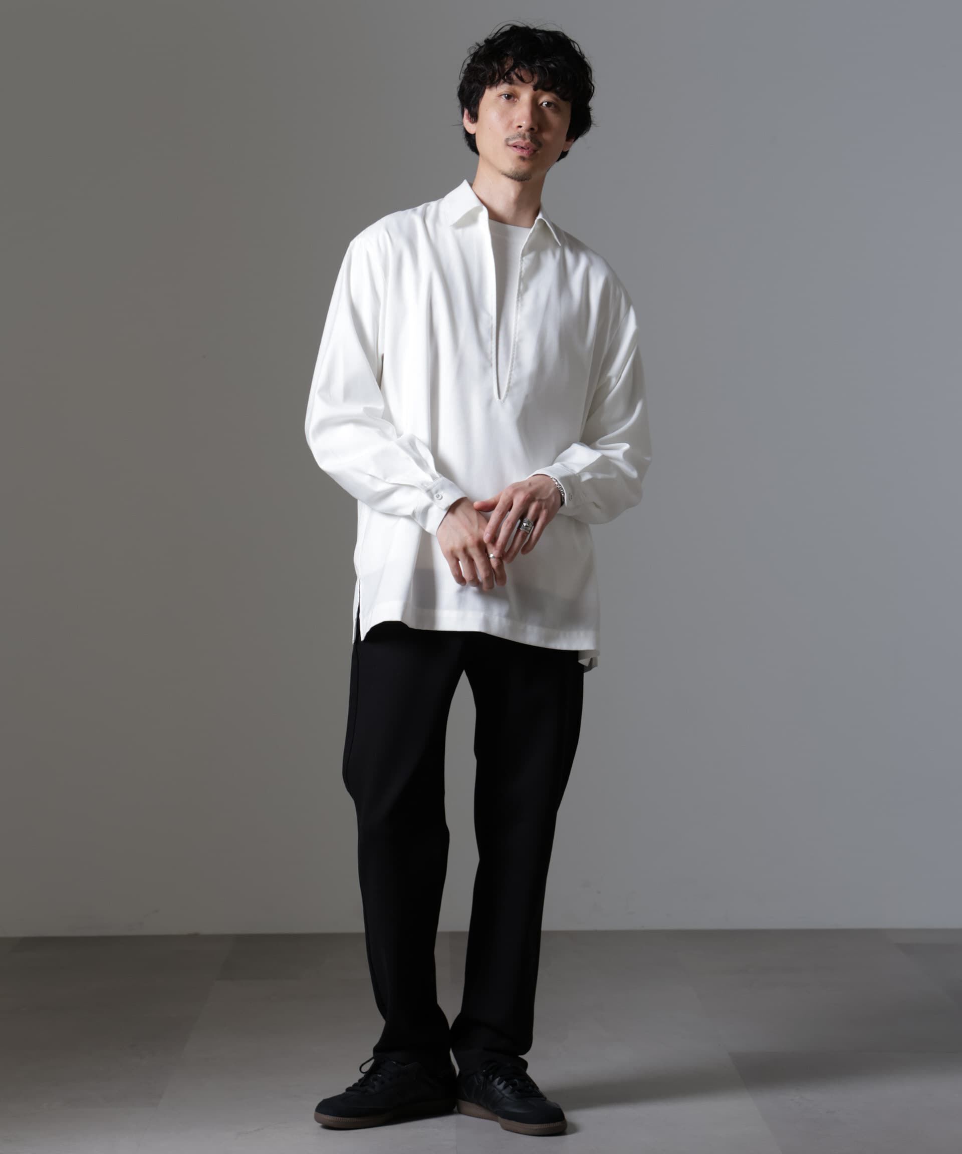 nano･universe「ドレープスキッパーシャツ 長袖」|シャツ・ブラウス|