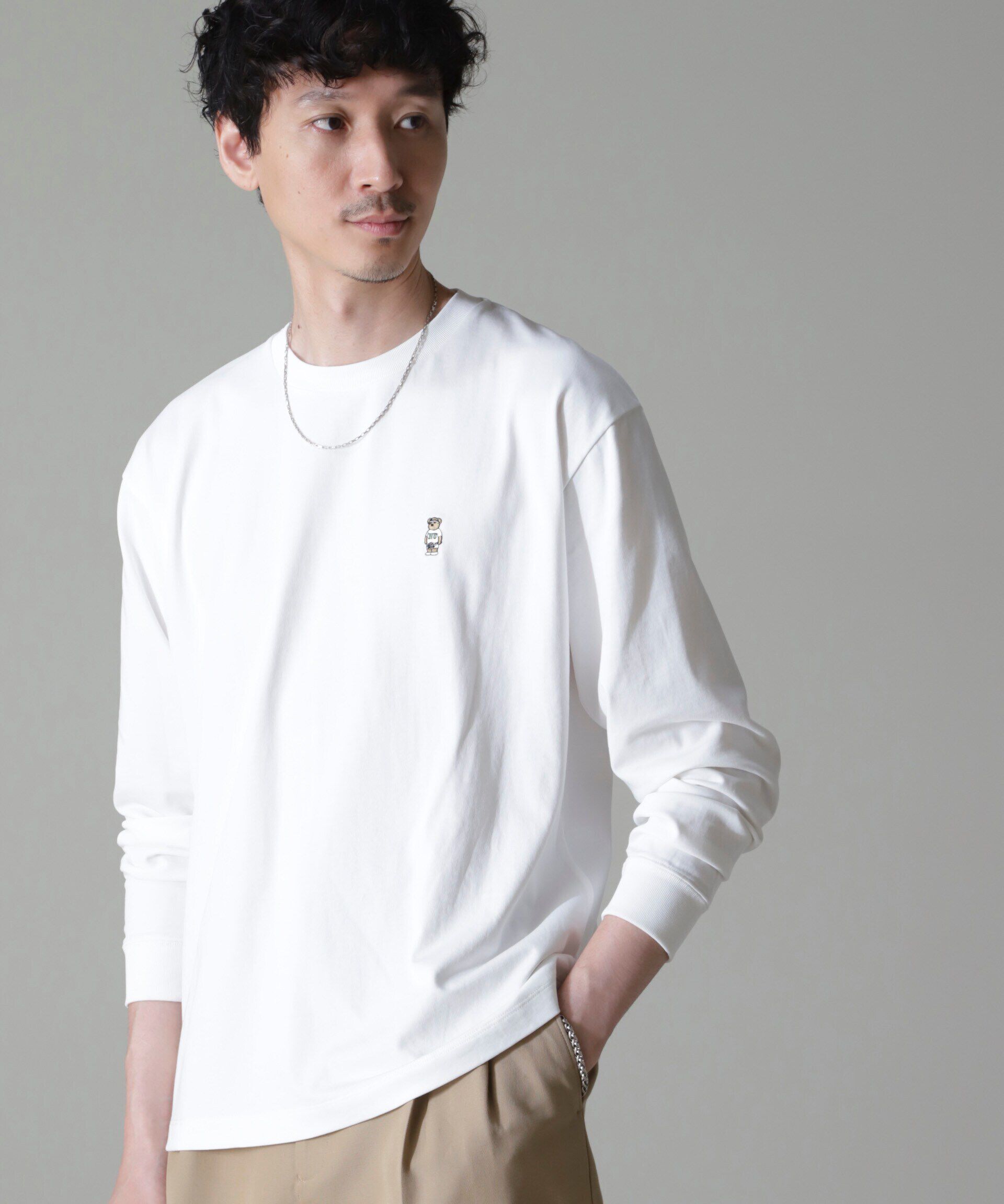 nano･universe「ナノベア Tシャツ 長袖」|Tシャツ・カットソー|パターン1