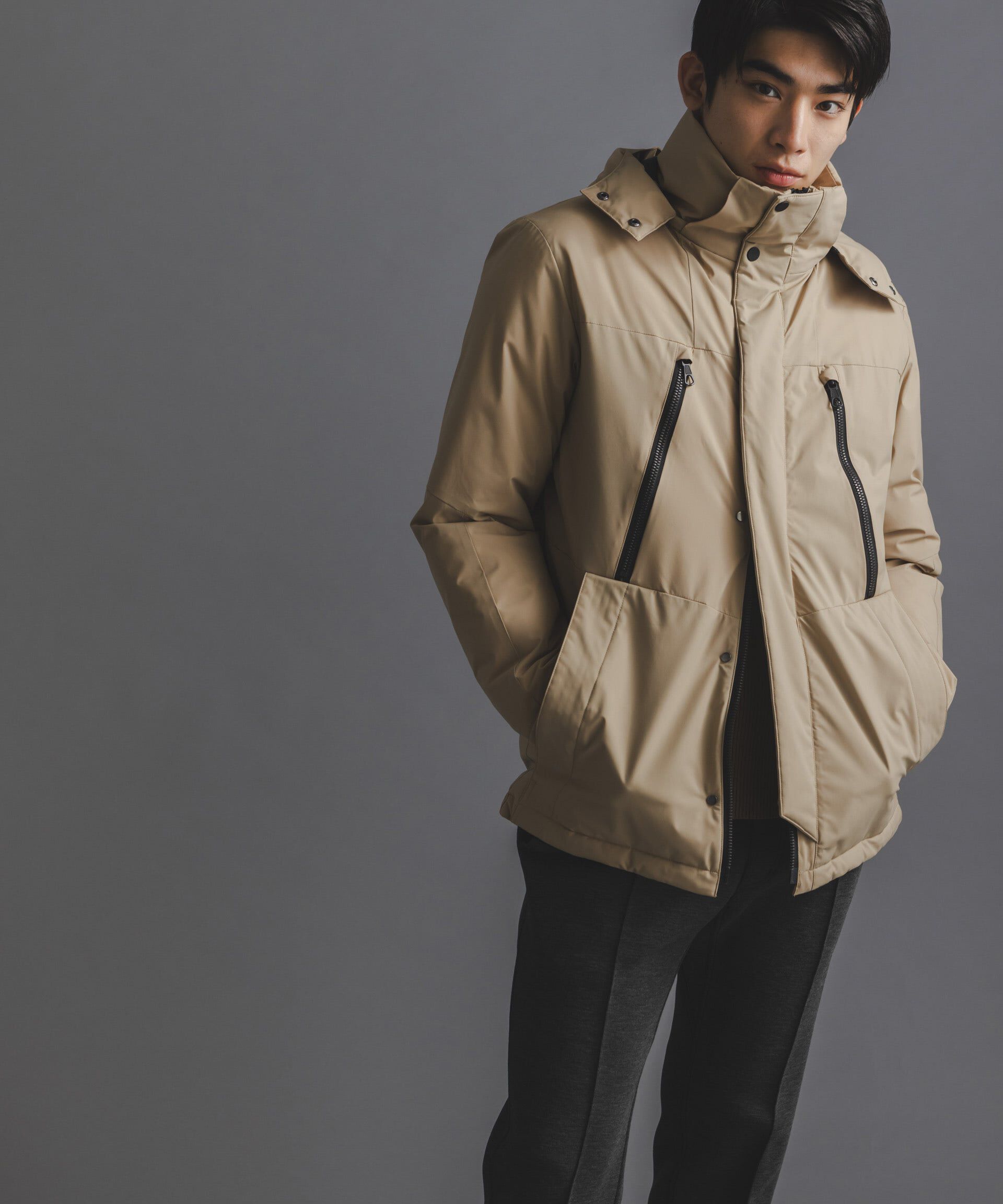 nano･universe「｢西川ダウン(R)｣フードデタッチャブルMATSUMIダウン」|ダウン|