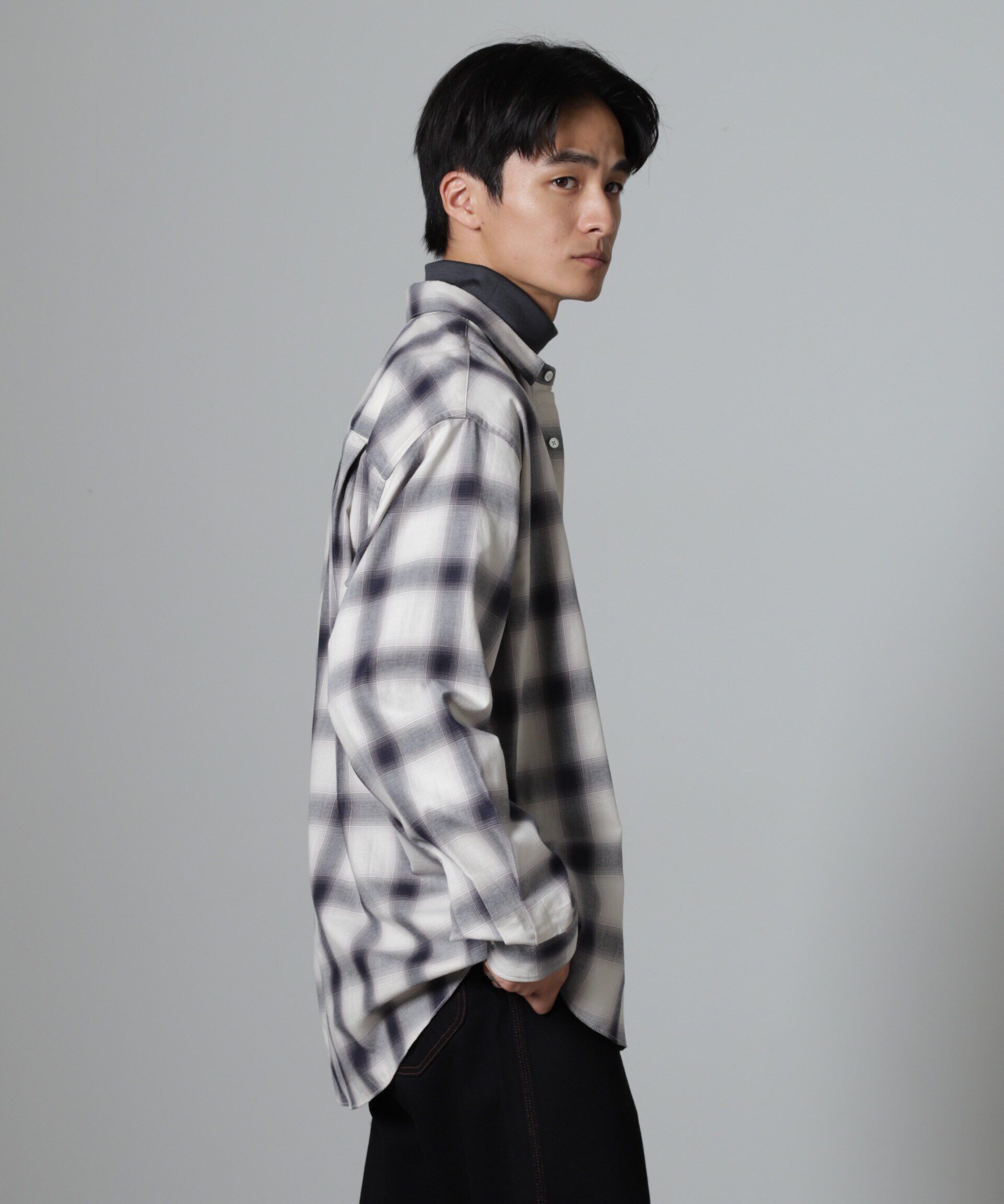 nano･universe「ツイルソフトオンブレチェックシャツ」|シャツ・ブラウス|