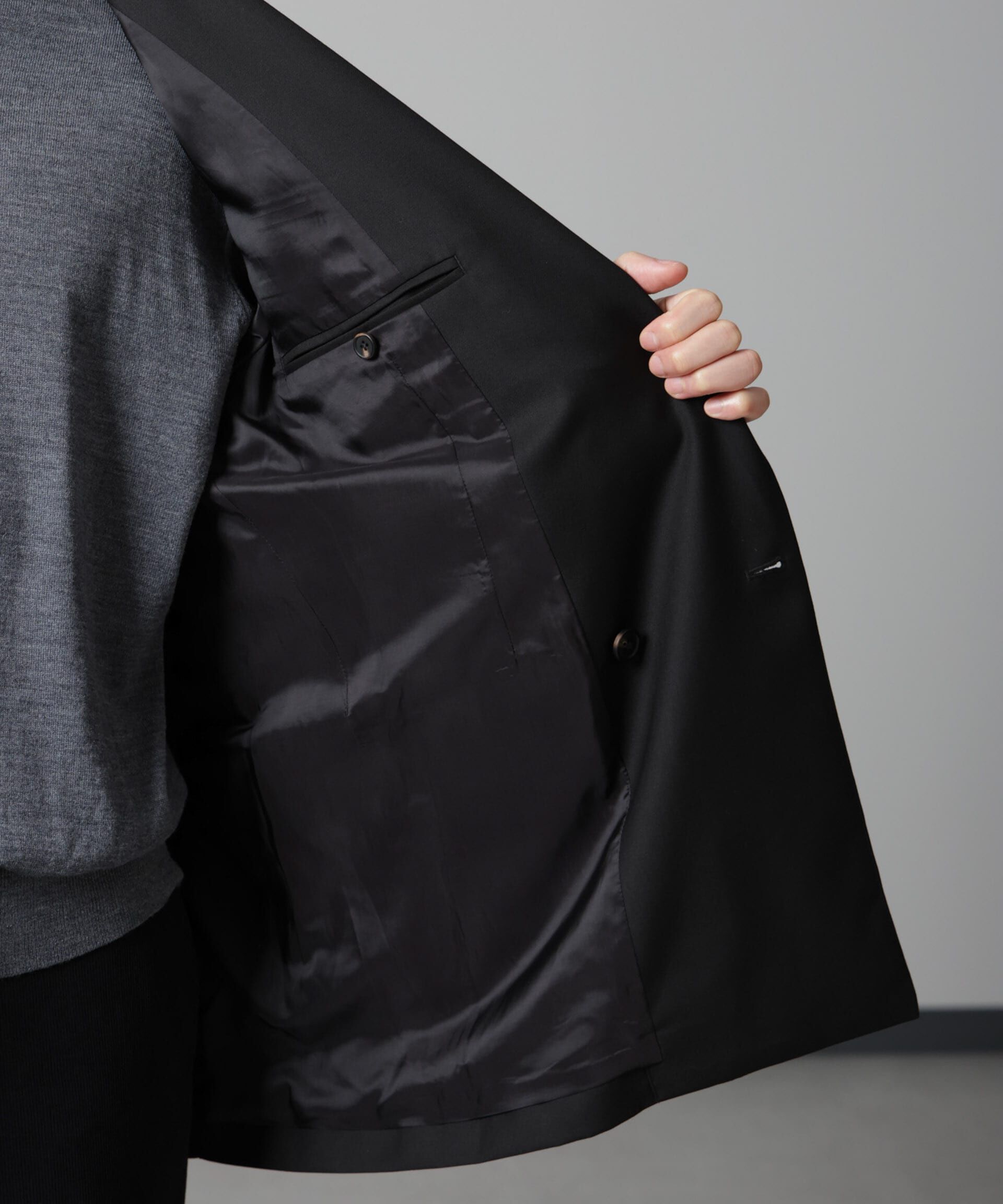 nano･universe「ヴィンテージライク ピークドラペルダブルジャケット」|テーラードジャケット|