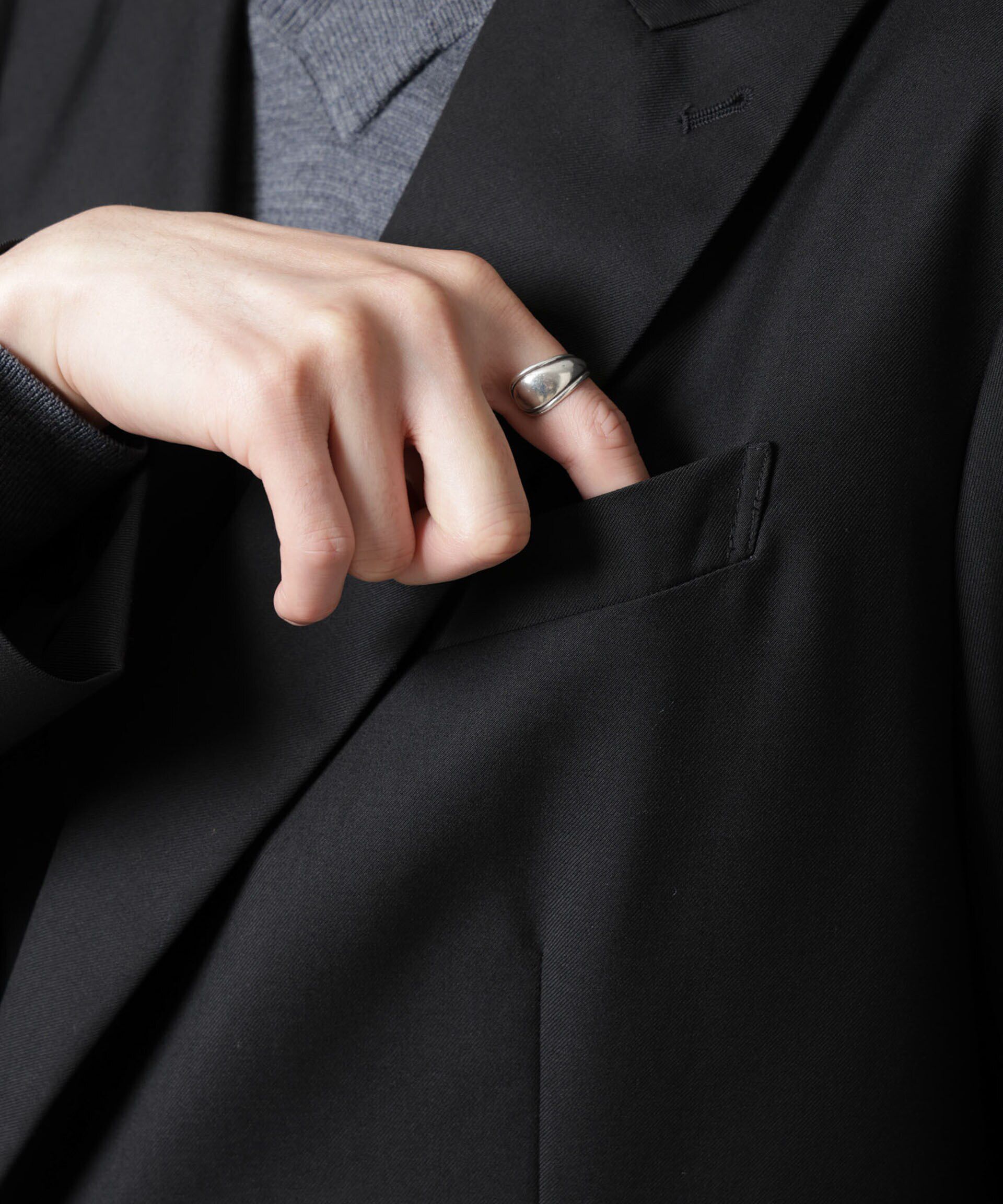 nano･universe「ヴィンテージライク ピークドラペルダブルジャケット」|テーラードジャケット|