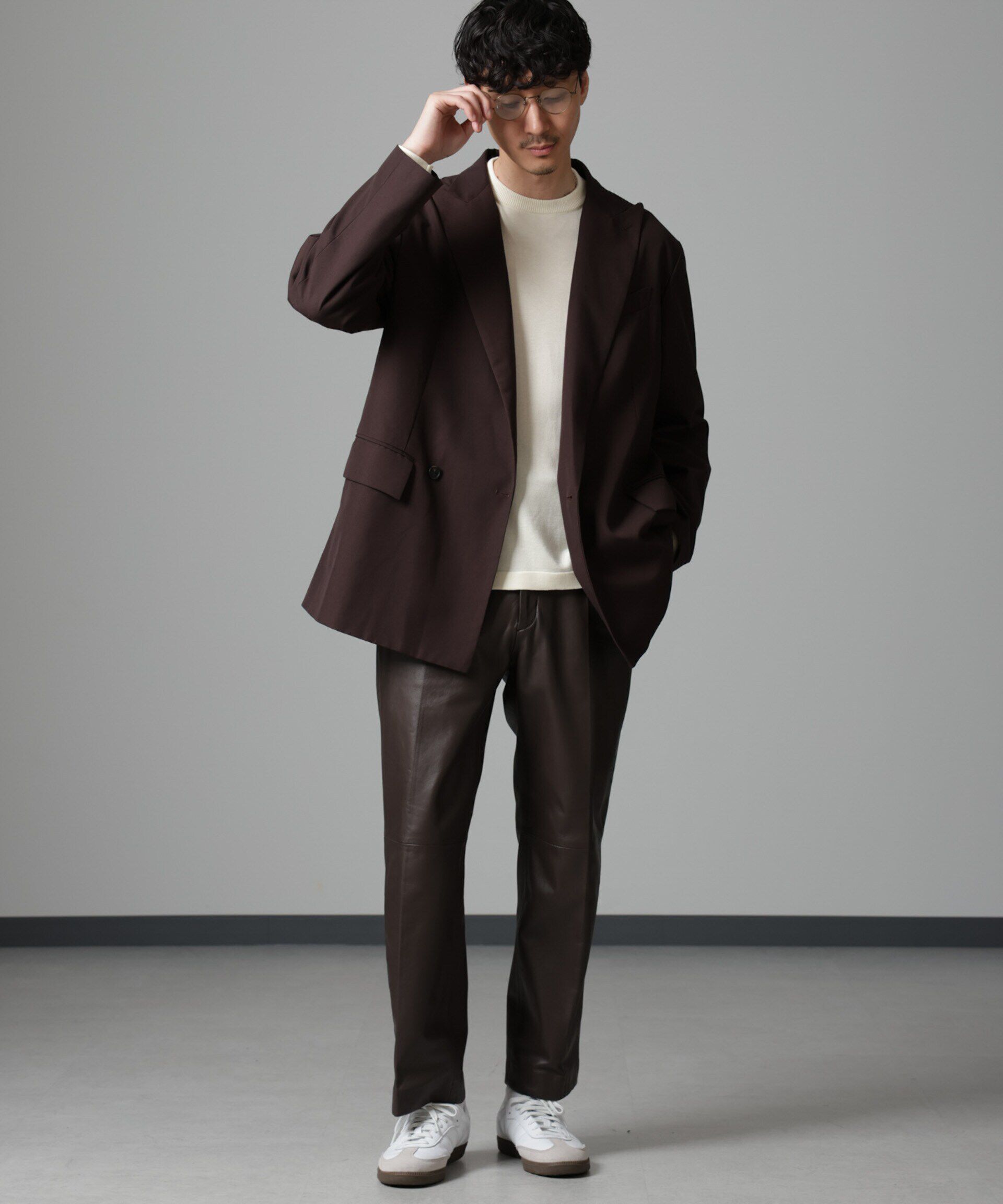 nano･universe「ヴィンテージライク ピークドラペルダブルジャケット」|テーラードジャケット|