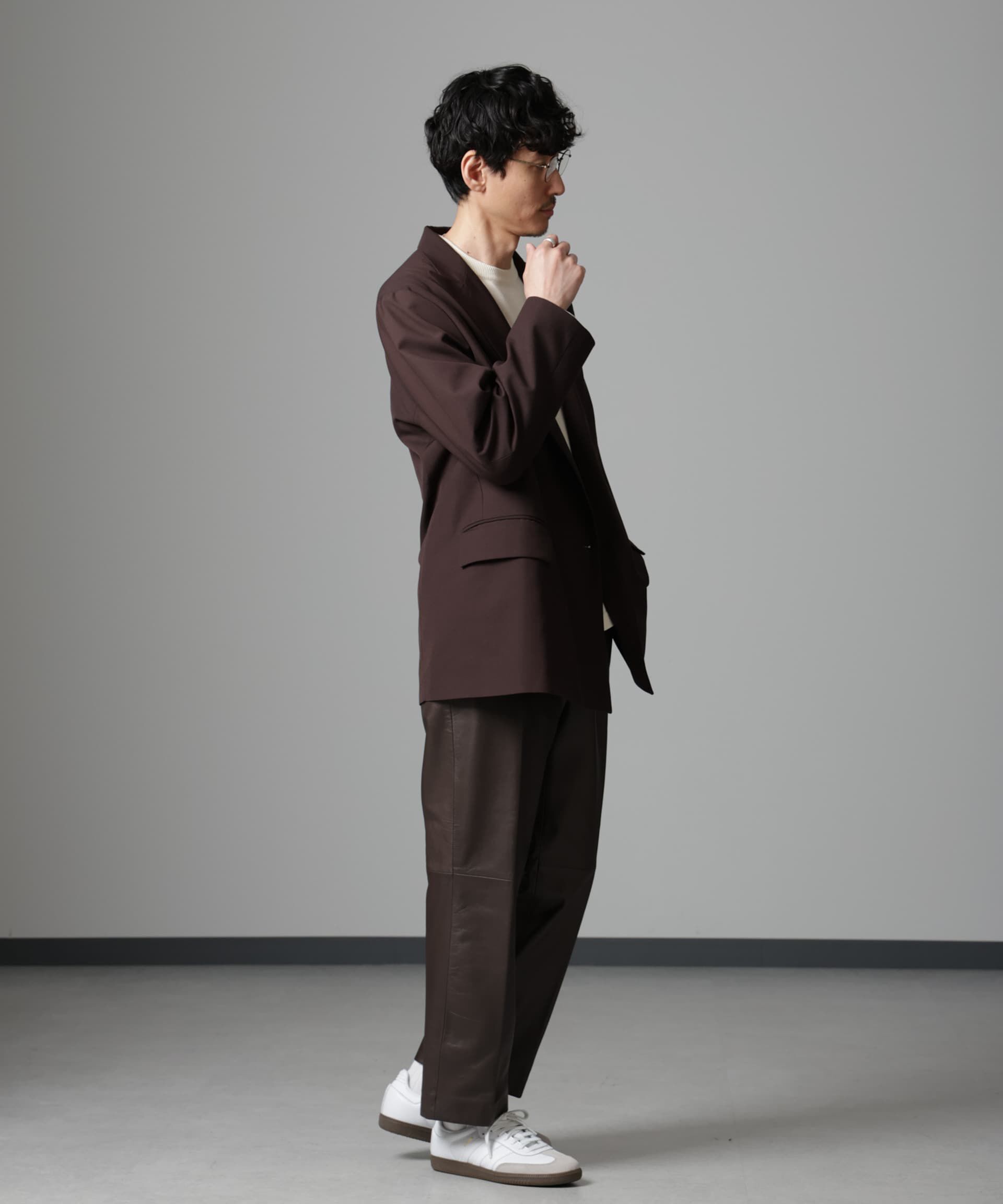 nano･universe「ヴィンテージライク ピークドラペルダブルジャケット」|テーラードジャケット|