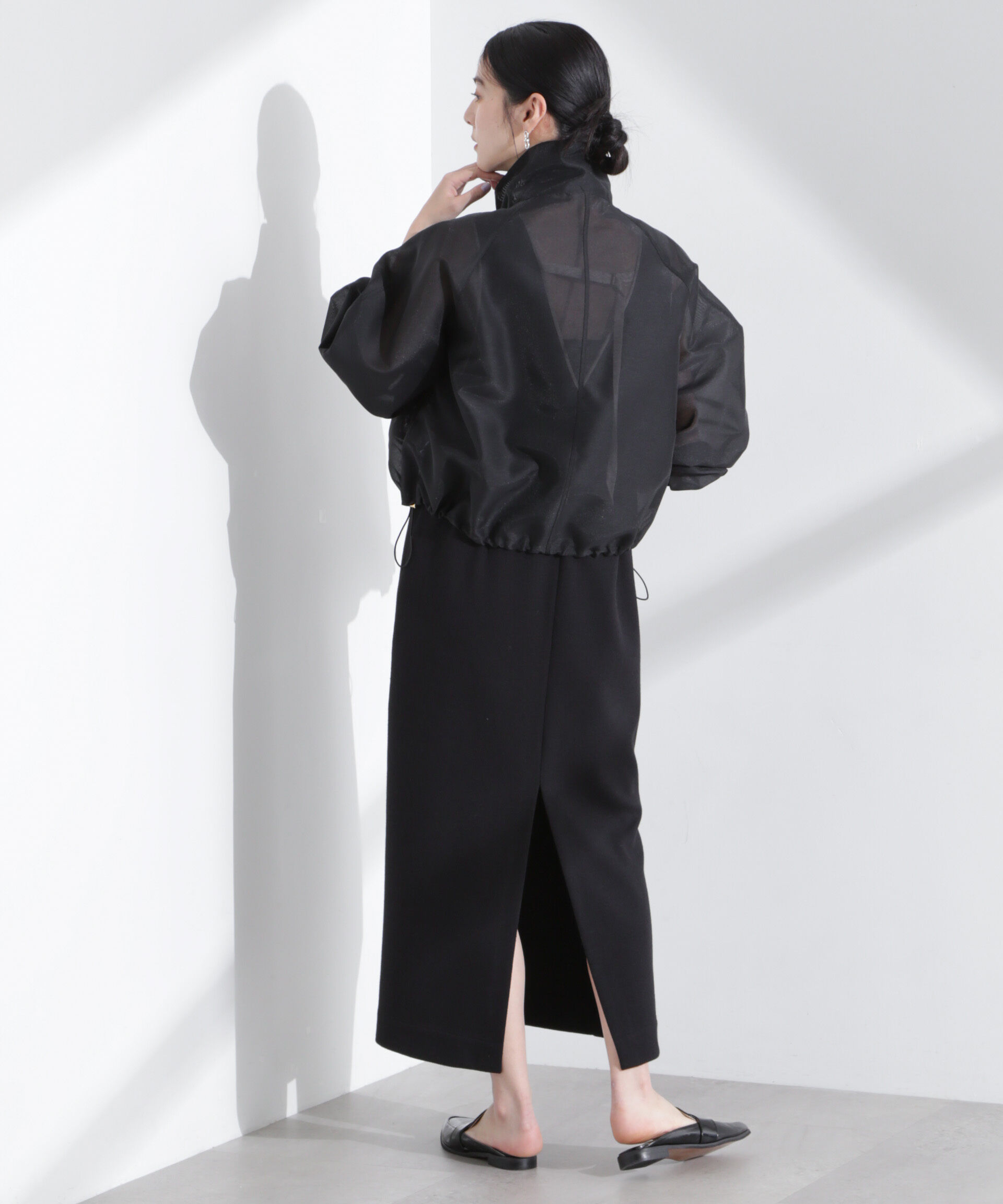 nano･universe「スパンオーガンジーブルゾン」|ブルゾン・スタジャン|