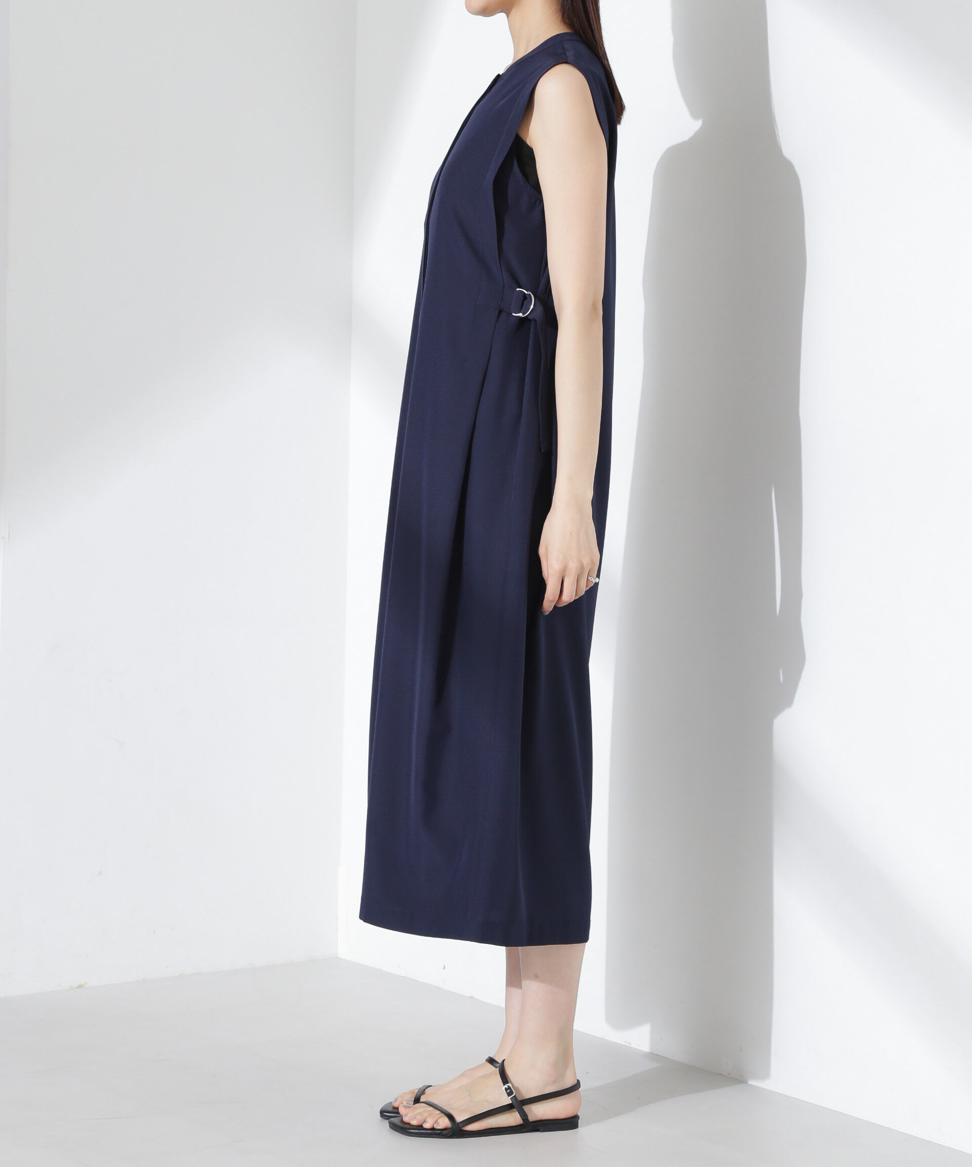 nano･universe「オープンフロントノースリーブワンピース」|ワンピース|