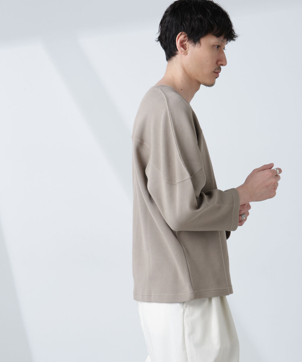 nano･universe「変形ハニカムジャガードフットボールTシャツ」|Tシャツ・カットソー|