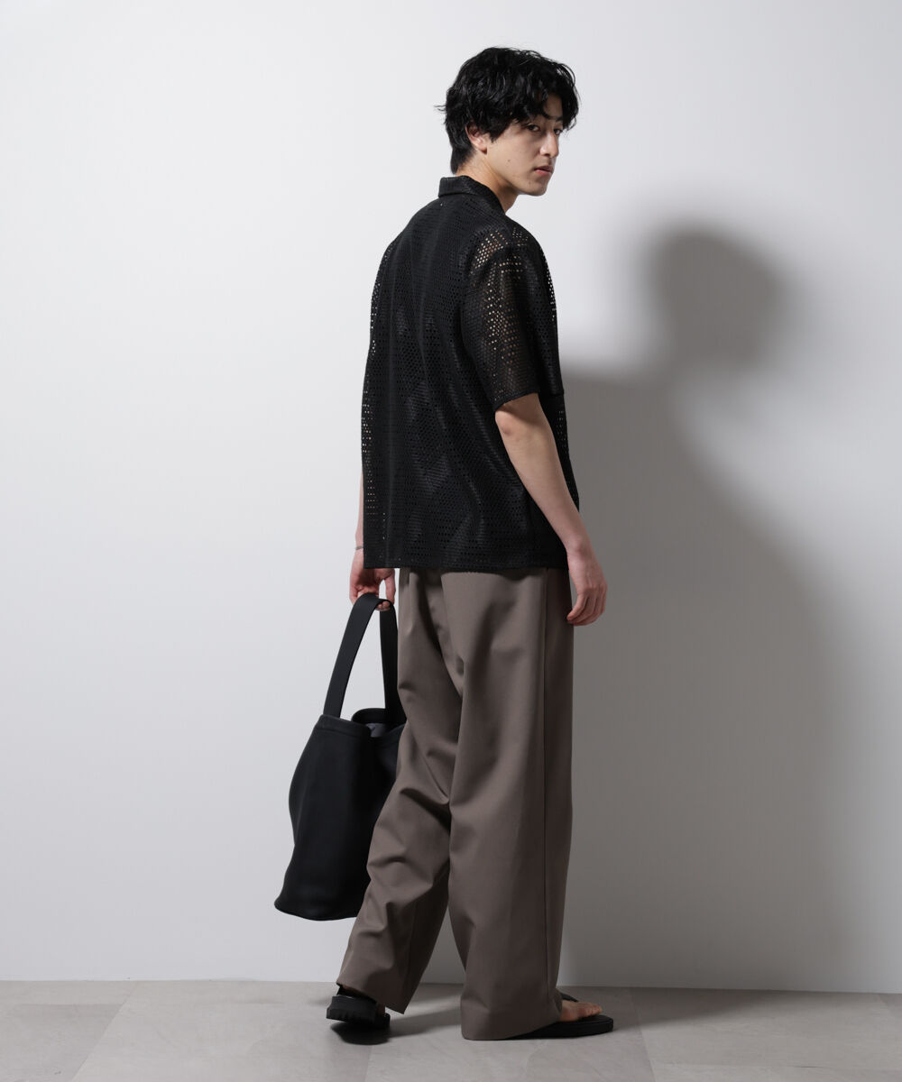 nano･universe「ダイヤレース オープンカラーシャツ」|シャツ・ブラウス|