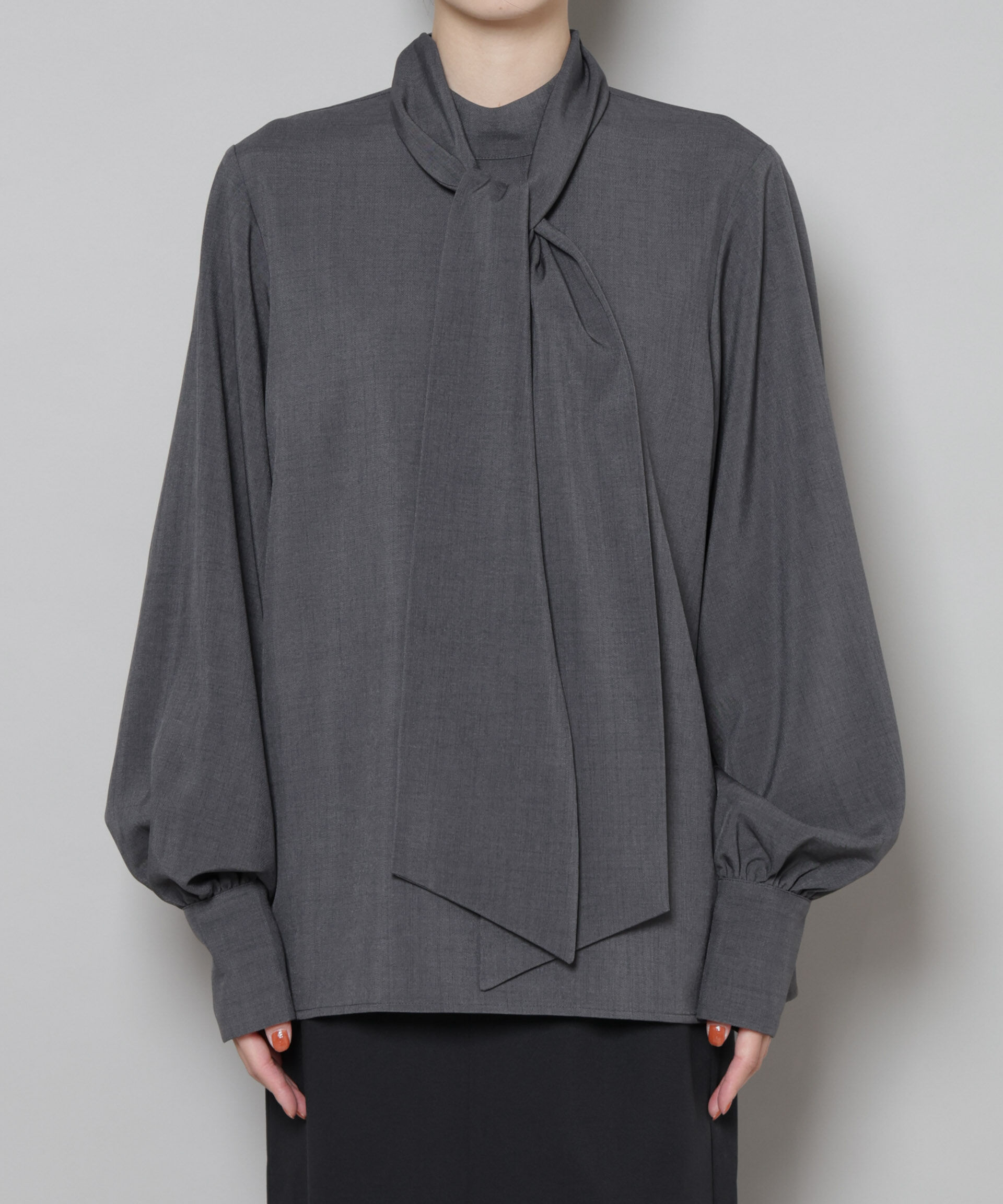 nano･universe「ボータイ取り外し可能2wayブラウス」|シャツ・ブラウス|