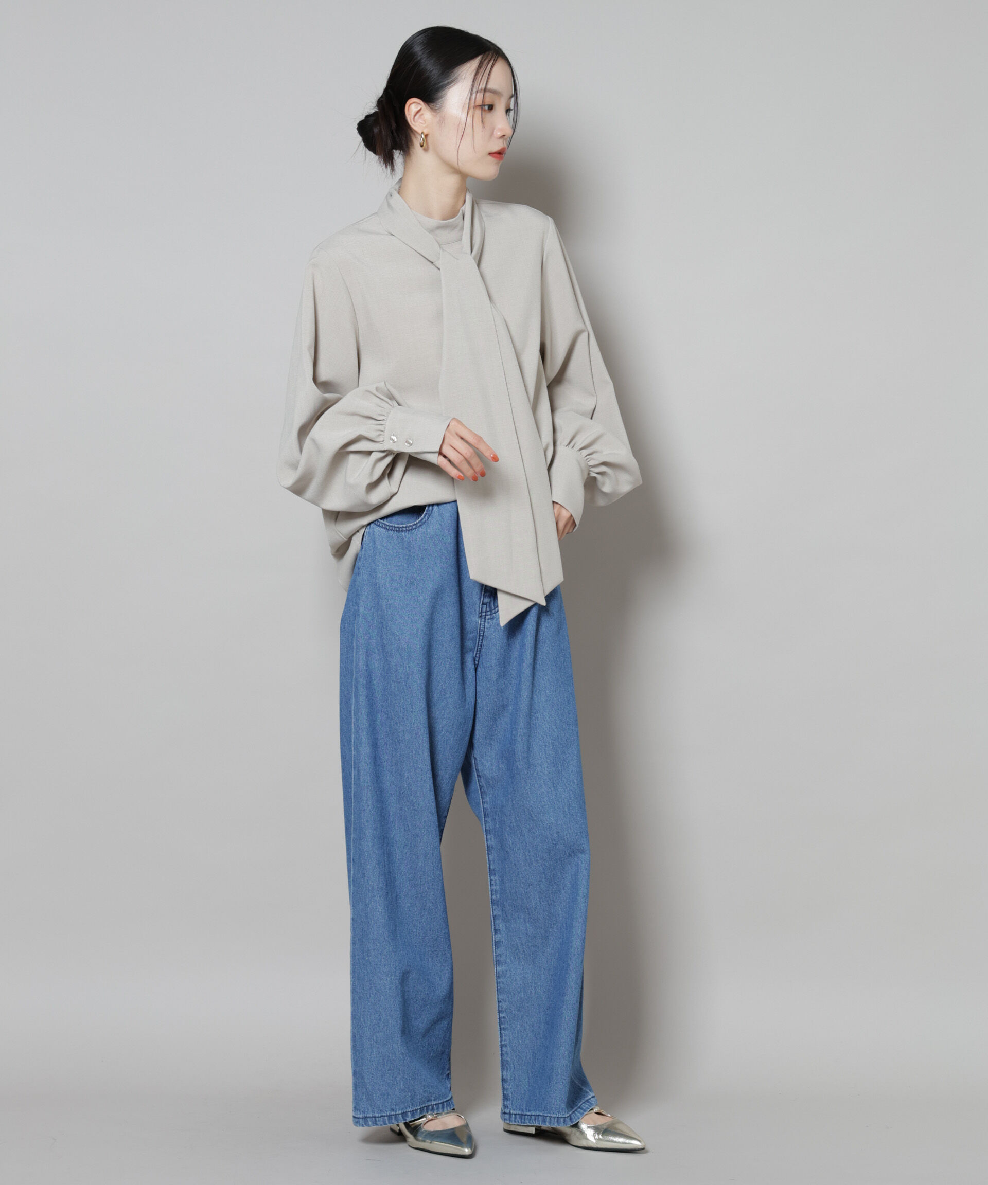 nano･universe「ボータイ取り外し可能2wayブラウス」|シャツ・ブラウス|