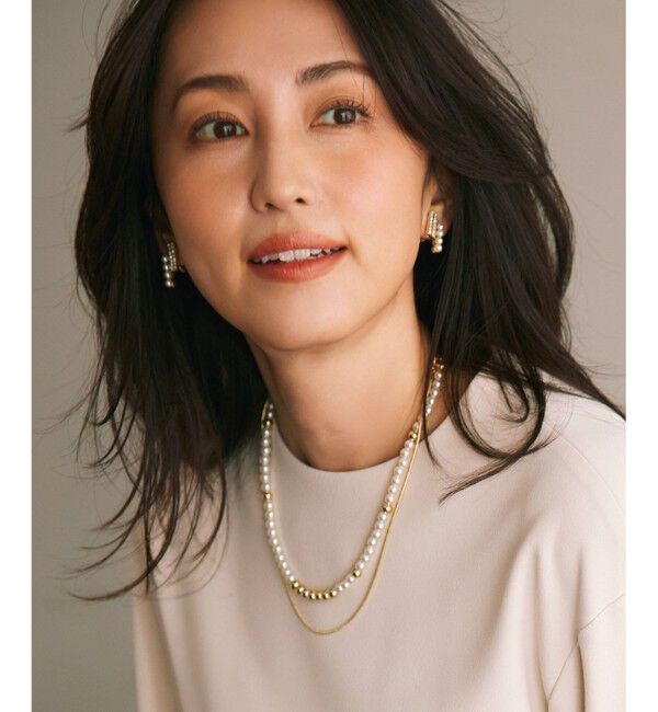 組曲「パール&メタルチェーンネックレス」|ネックレス|ゴールド系