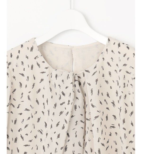 自由区「【洗える】ロイヤルシフォンドレープタイ半袖 ブラウス」|シャツ・ブラウス|