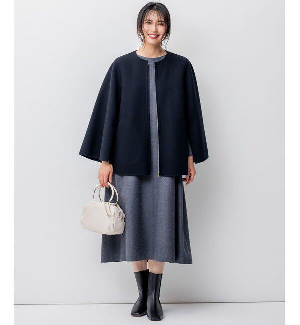 23区「ウールジョーゼット Aライン ワンピース」|ワンピース|