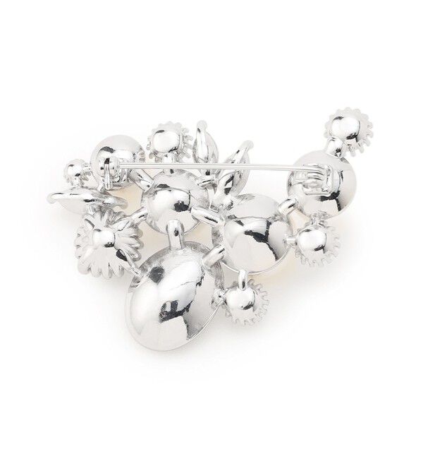 23区「パールMIXトライアングル ブローチ」|ブローチ・コサージュ|