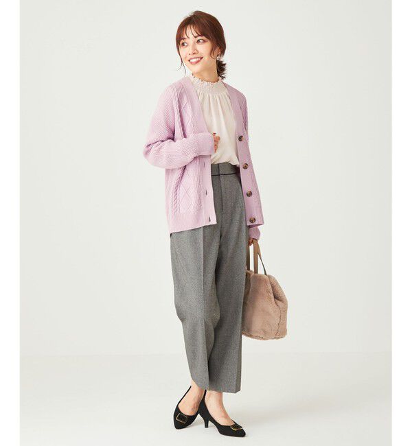 any SiS「【洗える】スフレケーブルミックス カーディガン」|カーディガン|