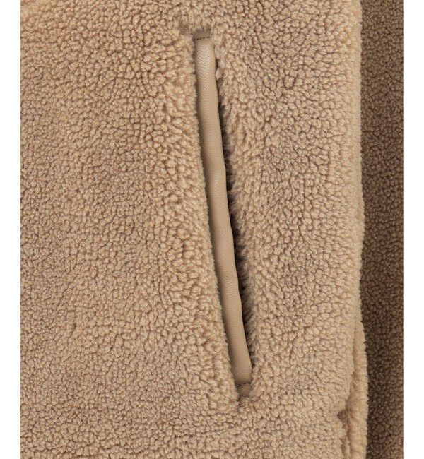 any SiS「【2WAY】リバーシブルショートボア アウター」|ノーカラージャケット|