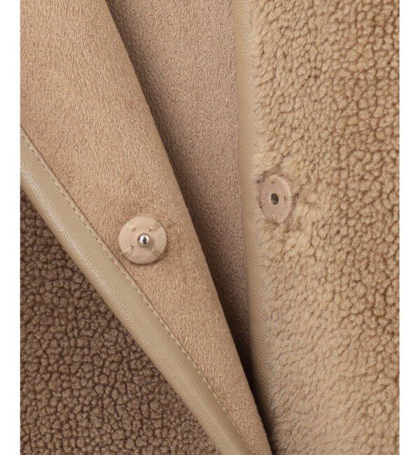 any SiS「【2WAY】リバーシブルショートボア アウター」|ノーカラージャケット|