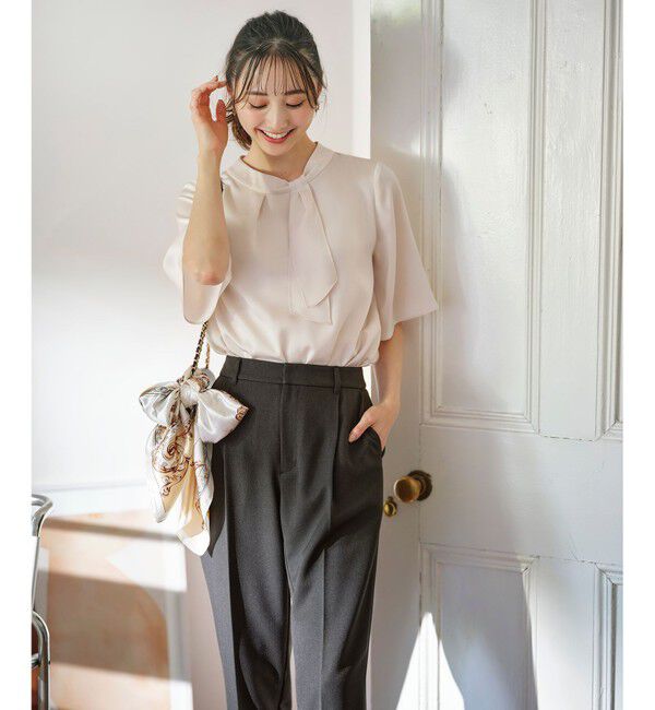 ANY SIS「【洗える】トロミサテンボウ ブラウス」|シャツ・ブラウス|