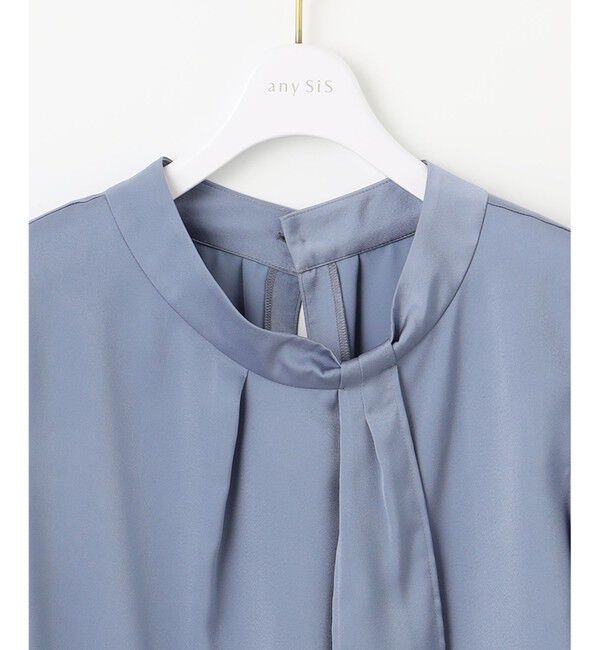 ANY SIS「【洗える】トロミサテンボウ ブラウス」|シャツ・ブラウス|