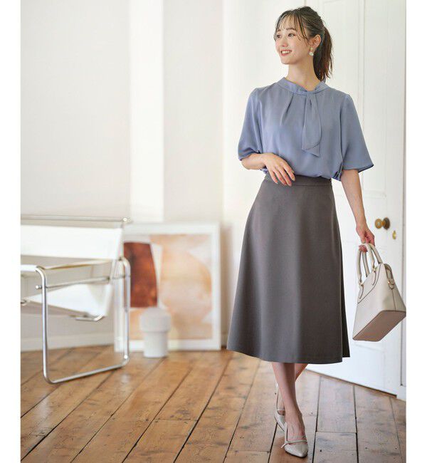 ANY SIS「【洗える】トロミサテンボウ ブラウス」|シャツ・ブラウス|