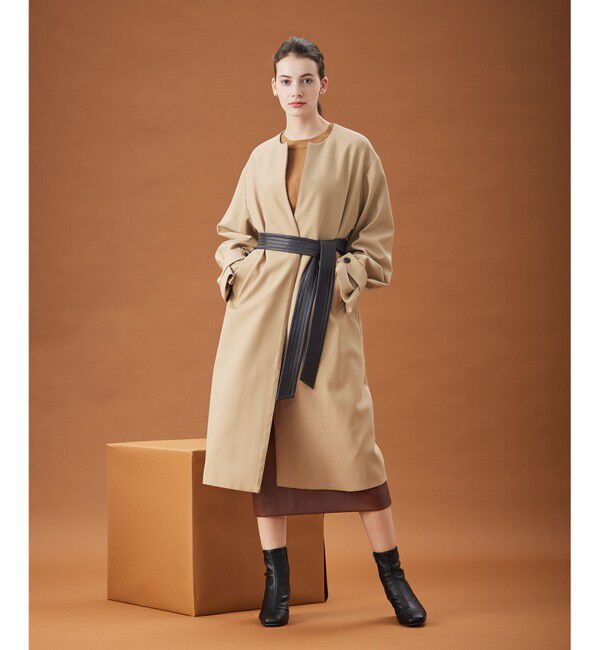 BEIGE,「VALETTE / ドレスコート」|ノーカラーコート|