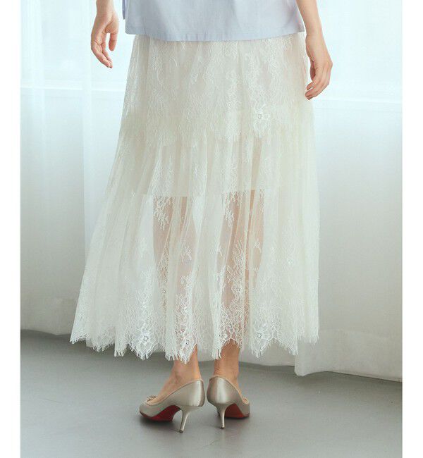 Grace Class「レース切替ティアードスカート」|スカート|