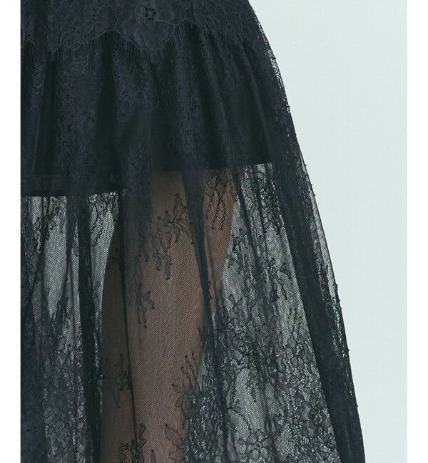 Grace Class「レース切替ティアードスカート」|スカート|