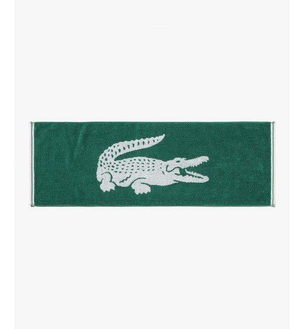 LACOSTE「ワニロゴジャカードスポーツタオル」|タオル|グリーン