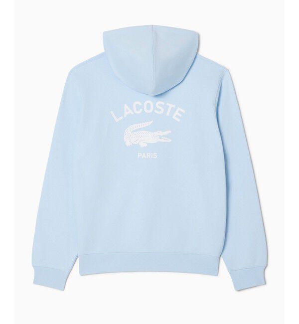 LACOSTE「裏パイル地 バックプリントスウェットパーカー」|パーカー|