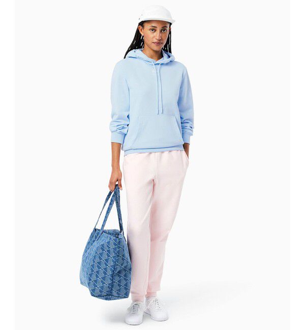 LACOSTE「裏パイル地 バックプリントスウェットパーカー」|パーカー|