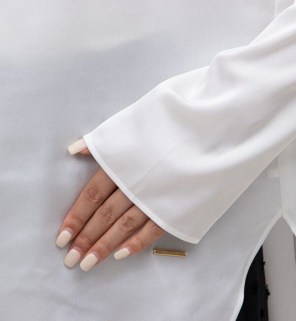 NOLLEY'S「リラックスサテン長袖Tブラウス」|シャツ・ブラウス|