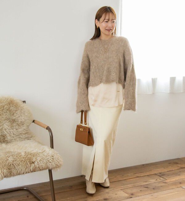 NOLLEY'S「リラックスサテン長袖Tブラウス」|シャツ・ブラウス|