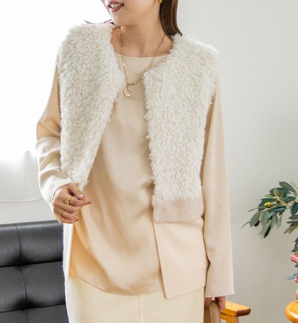 NOLLEY'S「リラックスサテン長袖Tブラウス」|シャツ・ブラウス|