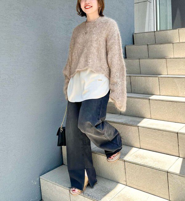 NOLLEY'S「リラックスサテン長袖Tブラウス」|シャツ・ブラウス|