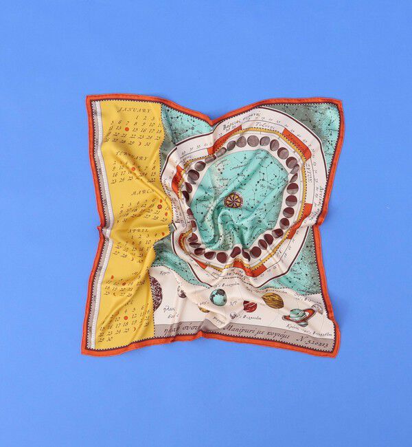 NOLLEY'S「【manipuri/マニプリ】シルクスカーフ65」|バンダナ・スカーフ|ブルー系2