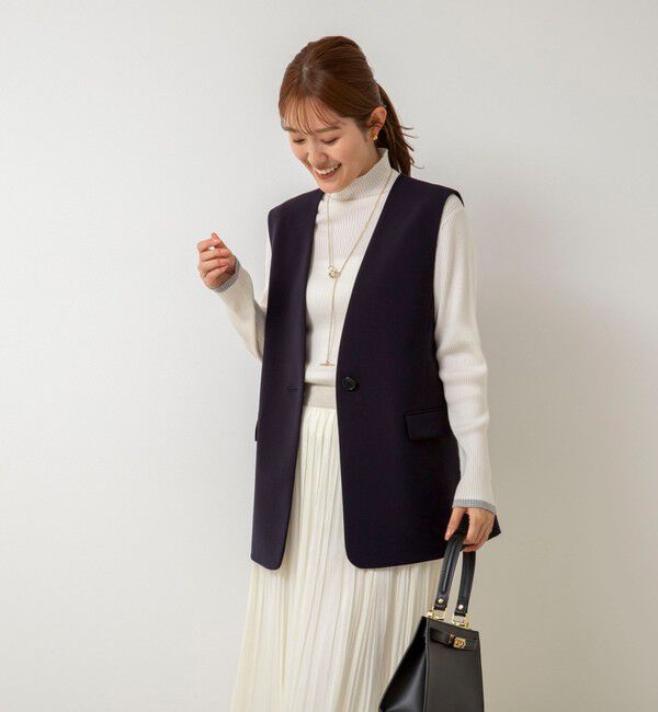 NOLLEY'S「《セットアップ対応》ウォッシャブルダブルクロスジレ」|ベスト・ジレ|