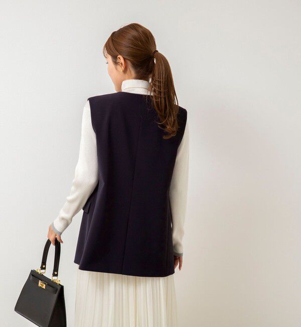 NOLLEY'S「《セットアップ対応》ウォッシャブルダブルクロスジレ」|ベスト・ジレ|