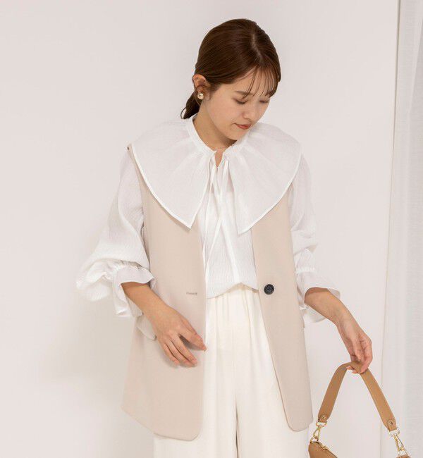 NOLLEY'S「《セットアップ対応》ウォッシャブルダブルクロスジレ」|ベスト・ジレ|