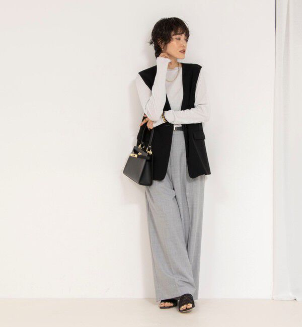 NOLLEY'S「《セットアップ対応》ウォッシャブルダブルクロスジレ」|ベスト・ジレ|