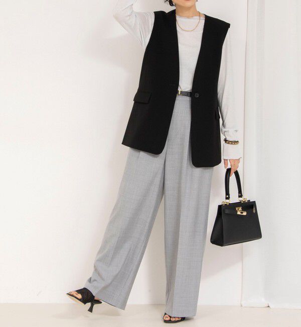 NOLLEY'S「《セットアップ対応》ウォッシャブルダブルクロスジレ」|ベスト・ジレ|